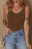 Leopard Scoop Neck Wide Strap Bodysuit