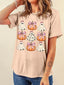Halloween Bowknot Ghost Pumpkin Graphic T Shirt