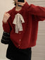 Lace Bowknot Knit Cardigan