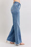 Judy Blue Full Size Raw Hem Wide Leg Jeans Plus Size