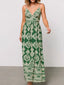 Printed V-Neck Maxi Cami Dress
