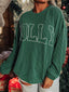Holly Letter Round Neck Sweatshirt