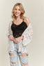 ADORA Leaf Pattern Crochet Cardigan