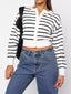 Striped Button Up Cardigan