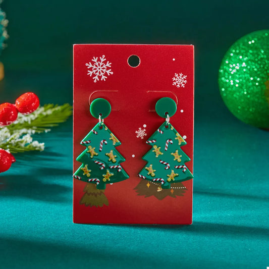 Christmas Tree Drop Earrings