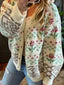 Floral Pattern Button-Up Cardigan
