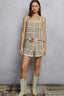 POL Elastic Waistband Crochet Shorts with Granny Square Weave