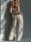 Full Size Striped Wide-Leg Jumpsuit with Tie-Shoulder Detail Plus Size