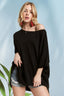 ADORA Drop Shoulder Loose Fit Knit Tunic Top
