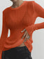 Ribbed Knit Long Sleeve Top
