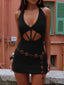 Cutout Halter Neck Mini Dress