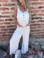 Full Size Button-Front Wide Leg Jumpsuit Plus Size