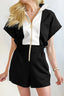Half Zip Short Sleeve Romper