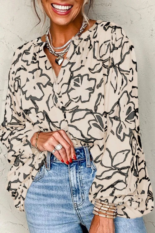 Floral Print Button-Down Shirt