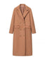 Double-Breasted Lapel Collar Long Coat