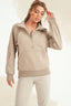 Aemi + Co Half Zip Raglan Sleeve Sweatshirt with Kangaroo Pocket