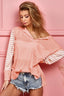 BiBi Waffle Knit with Stripe Block Cut Edge