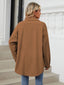 Collared Neck Long Sleeve Dropped Shoulder Shirt