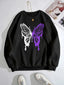 Butterfly Round Neck Long Sleeve Sweatshirt