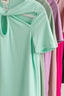 BiBi Rib Knit with Cut Out and Front Twist Detailed Top
