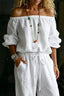 Full Size Off-Shoulder Top and Pants Set Plus Size