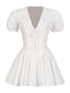 Ruffle Tiered Puff Sleeve Mini Dress