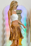 BiBi Fringe Detailed Suede Skirt