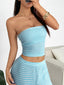 Stripe Tube Top and Pants Set
