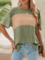 Contrast Striped Short Sleeve T-Shirt