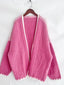 Contrast Trim Open Front Cardigan