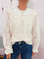 Lace Sleeve Button-Up Cardigan