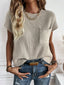 Round Neck Short Sleeve Casual Sweater
