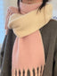 Color Block Fringe Winter Scarf