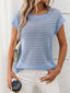 Openwork Round Neck Short Sleeve Knit Cover Up