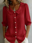 Full Size Peter Pan Collar Button-Down Shirt Plus Size