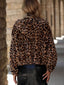 Leopard Zip Up Hooded Outerwear