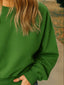 Full Size Basic style Round Neck Cropped Sweatshirt Plus Size