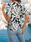 Printed Button Up Short Sleeve Shirt