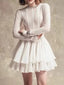 Layered Round Neck Long Sleeve Dress