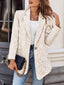 Floral Jacquard One Button Long Sleeve Blazer