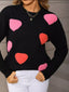 Valentine's Day Heart Pattern Long Sleeve Sweater