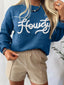 Howdy Embroidered Round Neck Sweater