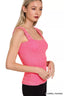 Zenana Seamless Winkle Stone Washed Tank Top