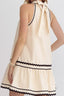 Stripe Ric Rac Trim Sleeveless Mini Dress