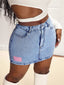 High Waist Mini Denim Skirt