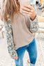 Floral Long Sleeve Round Neck Blouse