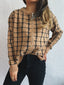 Plaid Pattern Zip Up Cardigan
