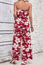 Perfee Floral Strapless Wide Leg Jumpsuit