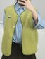 Snap Down Sherpa Vest Coat