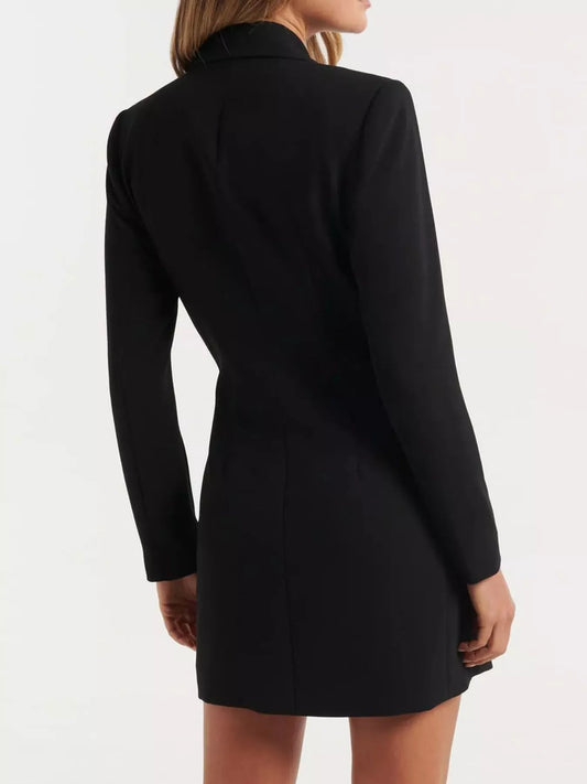 Double-Breasted Long Sleeve Blazer Dress